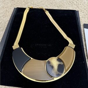 Lafayette 148 New York Gold and Black Necklace